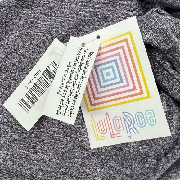 NWT LuLaRoe Purple Irma Short Sleeve High Low Shirt Size XXS Women's - Picture 5 of 6